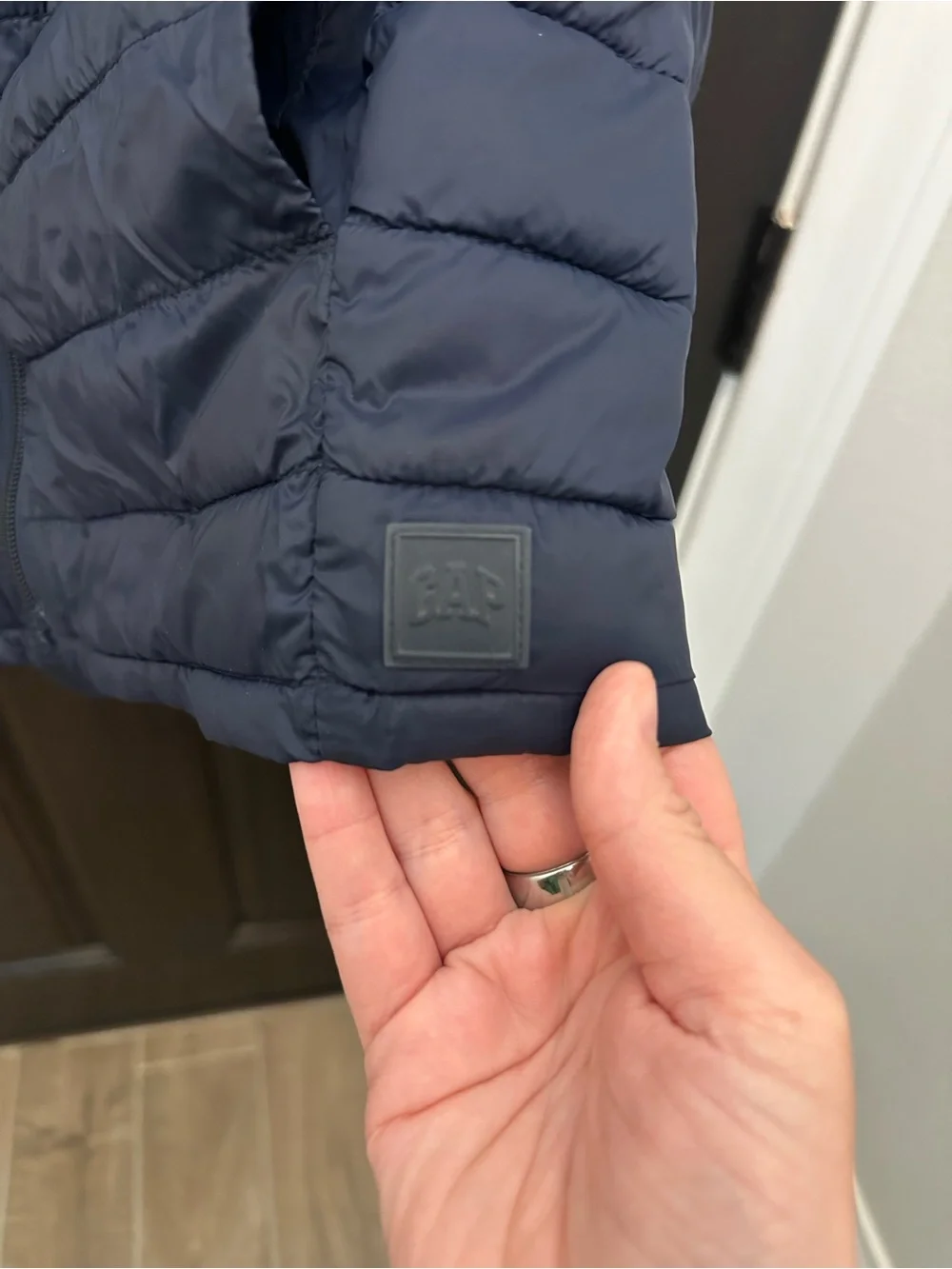 GAP Boys Navy Quilted Hooded Puffer Jacket XL